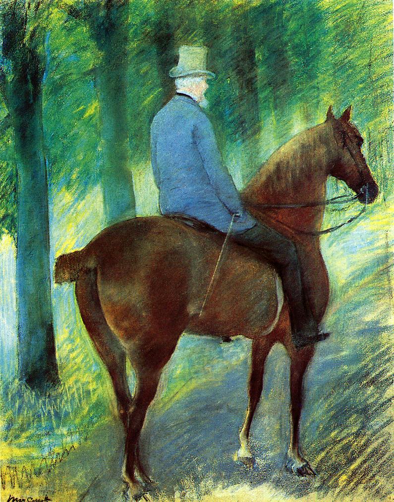 Mr. Robert S. Cassatt on Horseback - Mary Cassatt Painting on Canvas